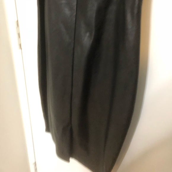 Missguided black faux leather cross strap dress - Picture 5 of 7